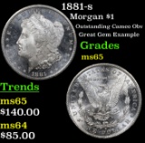 1881-s Morgan Dollar $1 Grades GEM Unc