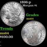 1896-p Morgan Dollar $1 Grades Choice Unc