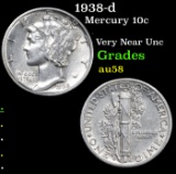 1938-d Mercury Dime 10c Grades Choice AU/BU Slider