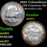 1892 Columbian Old Commem Half Dollar 50c Grades Select+ Unc