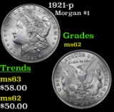 1921-p Morgan Dollar $1 Grades Select Unc