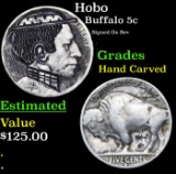 Hobo Buffalo Nickel 5c Grades Hand Carved