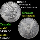 1880-o Morgan Dollar $1 Grades Unc Details