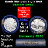 Buffalo Nickel Shotgun Roll in Old Bank Style 'Bell Telephone' Wrapper 1920 & s Mint Ends Grades