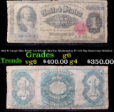 1891 $1 Large Size Silver Certificate Martha Washington Fr-222 Sig Rosecrans-Nebeker Grades g+