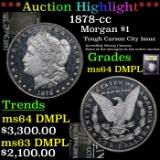 ***Auction Highlight*** 1878-cc Morgan Dollar $1 Graded Choice Unc DMPL BY USCG (fc)