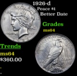 1926-d Peace Dollar $1 Grades Choice Unc