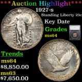*Highlight Of Entire Auction* 1927-s Standing Liberty Quarter 25c Graded ms64 By SEGS (fc)