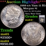 ***Auction Highlight*** 1888-s /s Vam 11 R5 Morgan Dollar $1 Graded ms64+ By SEGS (fc)