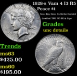 1928-s Vam 4 I3 R5 Peace Dollar $1 Grades Unc Details