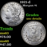 1921-d Morgan Dollar $1 Grades Unc Details