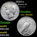 1923-s Peace Dollar $1 Grades Unc Details