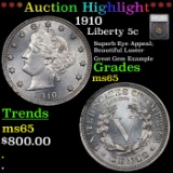 ***Auction Highlight*** 1910 Liberty Nickel 5c Graded ms65 By SEGS (fc)