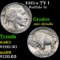 1913-s TY I Buffalo Nickel 5c Grades Unc Details