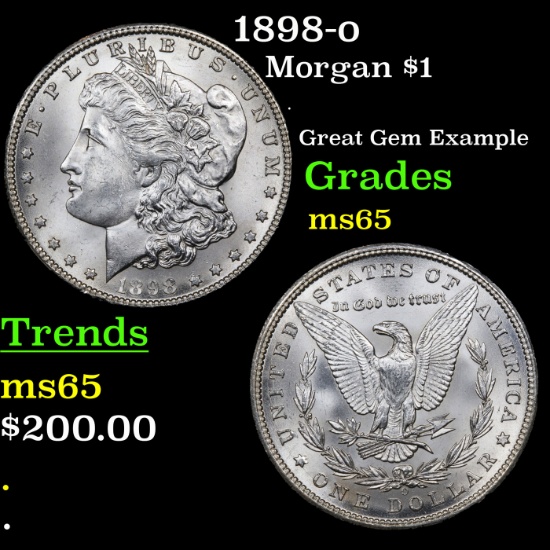 1898-o Morgan Dollar $1 Grades GEM Unc