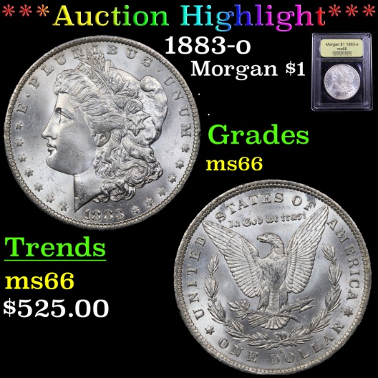 ***Auction Highlight*** 1883-o Morgan Dollar $1 Graded GEM+ Unc By USCG (fc)