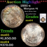 ***Auction Highlight*** NGC 1891-s Morgan Dollar $1 Graded ms64 By NGC (fc)