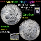 ***Auction Highlight*** 1899-s /s Vam 10 Morgan Dollar $1 Graded Select Unc By USCG (fc)