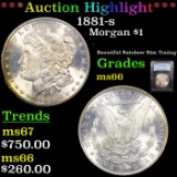 ***Auction Highlight*** PCGS 1881-s Morgan Dollar $1 Graded ms66 By PCGS (fc)