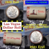 ***Auction Highlight*** Full Morgan/Peace Sahara Hotel silver $1 roll $20, 1881 & 1896 end (fc)