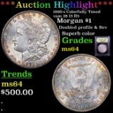 ***Auction Highlight*** 1890-s Colorfully Toned vam 28 I3 R5 Morgan Dollar $1 Graded Choice Unc By U