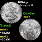 1884-p Morgan Dollar $1 Grades Select Unc