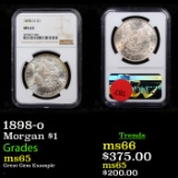 NGC 1898-o Morgan Dollar $1 Graded ms65 By NGC