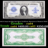 1923 $1 large size Blue Seal Silver Certificate, Signatures of Woods & White Grades Choice CU