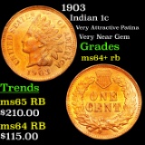 1903 Indian Cent 1c Grades Choice+ Unc RB