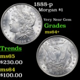 1888-p Morgan Dollar $1 Grades Choice+ Unc