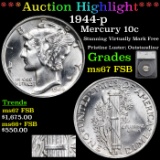 ***Auction Highlight*** 1944-p Mercury Dime 10c Graded ms67 FSB By SEGS (fc)