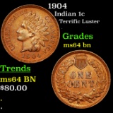 1904 Indian Cent 1c Grades Choice Unc BN