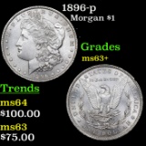 1896-p Morgan Dollar $1 Grades Select+ Unc