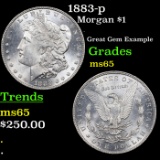 1883-p Morgan Dollar $1 Grades GEM Unc