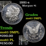 1881-s Morgan Dollar $1 Grades Select Unc DMPL