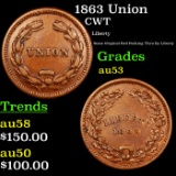 1863 Union Civil War Token 1c Grades Select AU