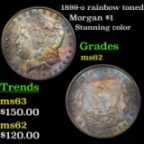 1899-o rainbow toned Morgan Dollar $1 Grades Select Unc