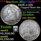 ***Auction Highlight*** 1828 o-101 Capped Bust Half Dollar 50c Graded Unc Details By USCG (fc)