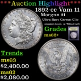 ***Auction Highlight*** 1892-cc Vam 11 R5 Morgan Dollar $1 Graded Select Unc By USCG (fc)