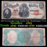 1907 $5 Large Size Legal Tender Note 
