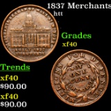 1837 Merchants Exchange Ht-293 Hard Times Token 1c Grades xf