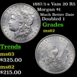 1887/1-s Vam 20 R5 Morgan Dollar $1 Grades Select Unc