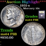 ***Auction Highlight*** 1931-s Mercury Dime 10c Graded Choice Unc FSB By USCG (fc)