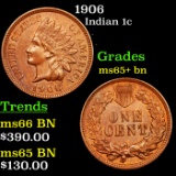 1906 Indian Cent 1c Grades GEM+ Unc BN