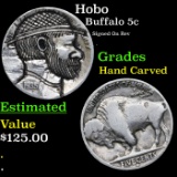 Hobo Buffalo Nickel 5c Grades Hand Carved