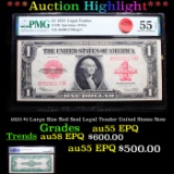 ***Auction Highlight*** 1923 $1 Large Size Red Seal Legal Tender United States Note Graded au55 EPQ