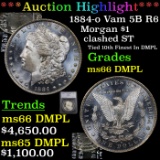 ***Auction Highlight*** 1884-o Vam 5B R6 Morgan Dollar $1 Graded ms66 DMPL By SEGS (fc)