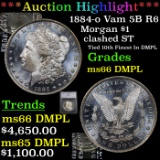 ***Auction Highlight*** 1884-o Vam 5B R6 Morgan Dollar $1 Graded ms66 DMPL By SEGS (fc)