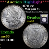 ***Auction Highlight*** 1878-cc Morgan Dollar $1 Graded Select Unc By USCG (fc)