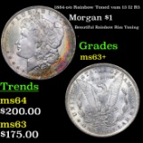 1884-o/o Rainbow Toned vam 13 I2 R5 Morgan Dollar $1 Grades Select+ Unc